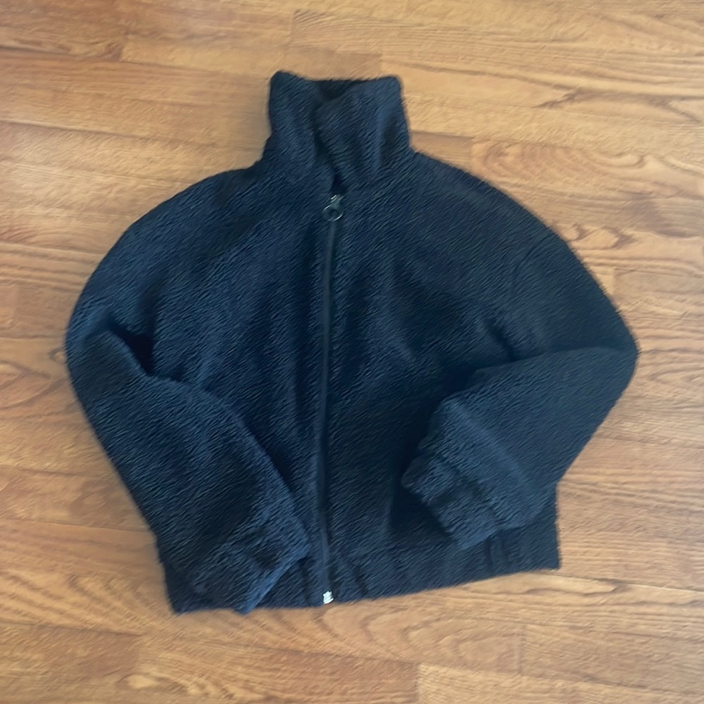 ❌SOLD! BLACK STRADIVARIUS (ASOS) TEDDY JACKET - SZ MED